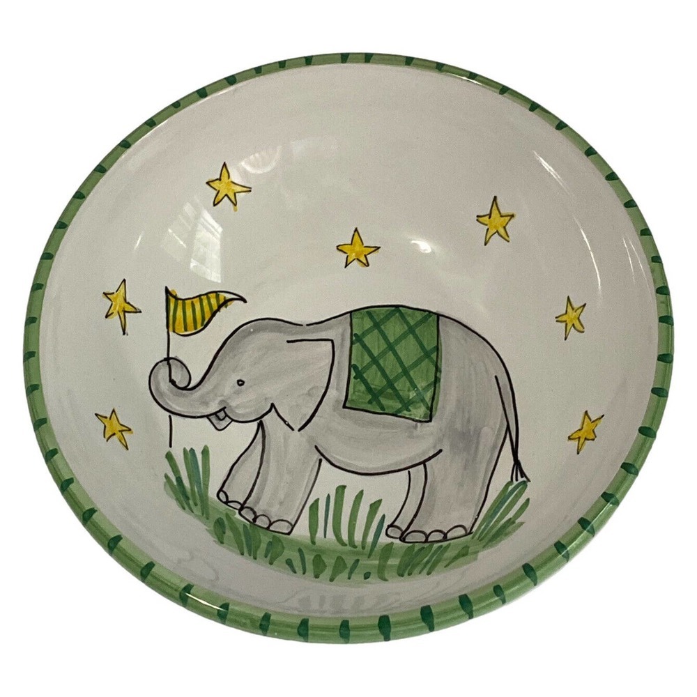Present Tense Hand Painted in Italy Ceramic Child’s Plate Bowl & Cup Set NEW - Picture 7 of 11